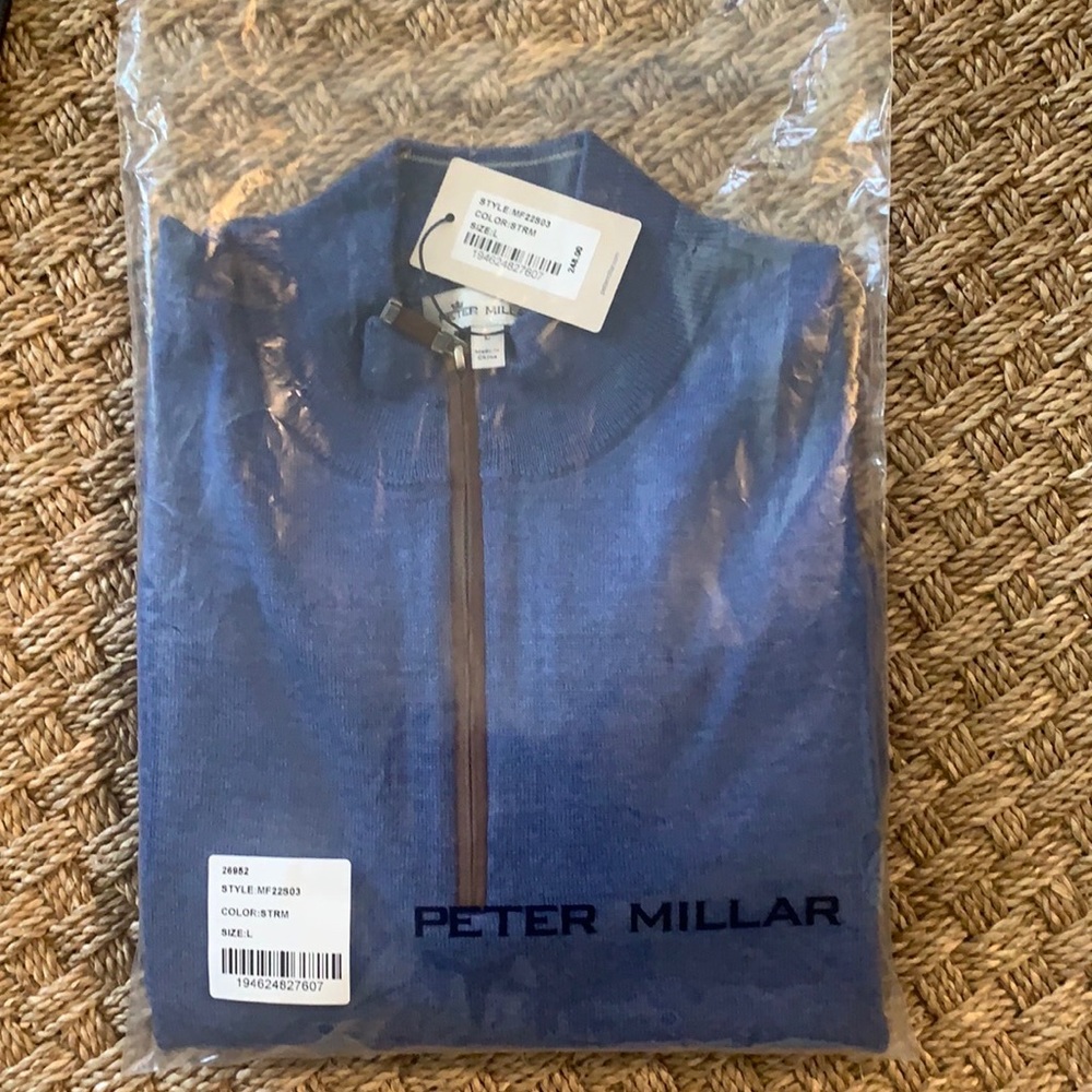 Peter Millar quarter zip crown sweater Brand New